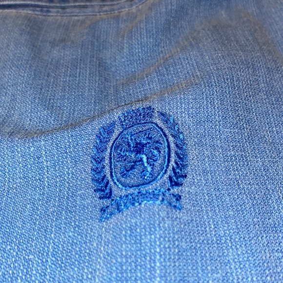 VTG Tommy Hillfiger Blue Button-down Y2K mini embroidery - Picture 10 of 11
